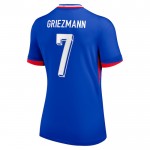 Günstige Fußballtrikots Frankreich Griezmann 7 Frauens Heimtrikot EURO 2024 Kurzarm
